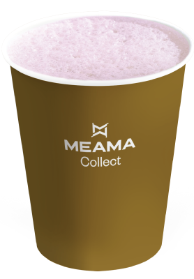 Hot acai latte