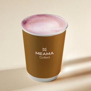 Hot acai latte