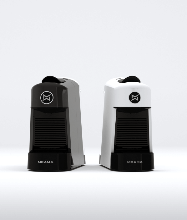 European-style coffee machine, white