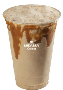 Frappe with caramel and banana