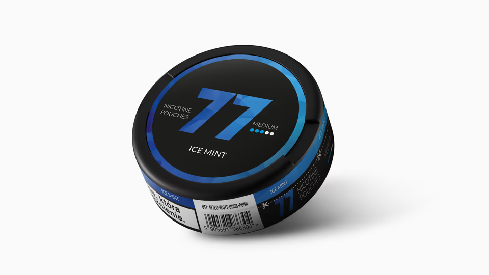 77 Ice Mint  (ყინული/პიტნა) 16 mg/g Snus სნუსი