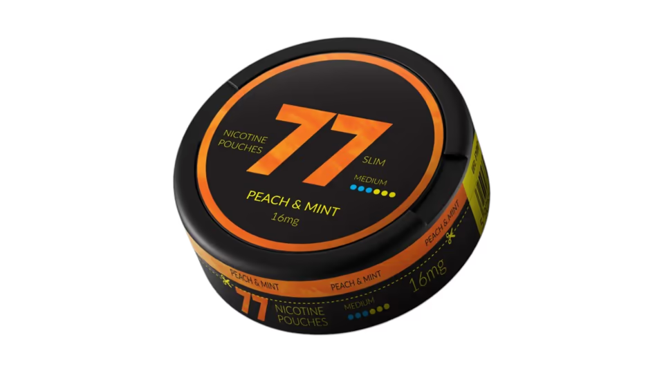 77 Peach&Mint (ატამი/პიტნა) 16 mg/g Snus სნუსი