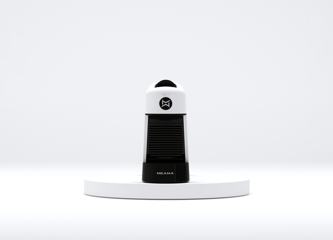 European-style coffee machine, white