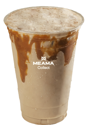 Frappe with caramel and banana