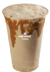 Frappe with caramel and banana