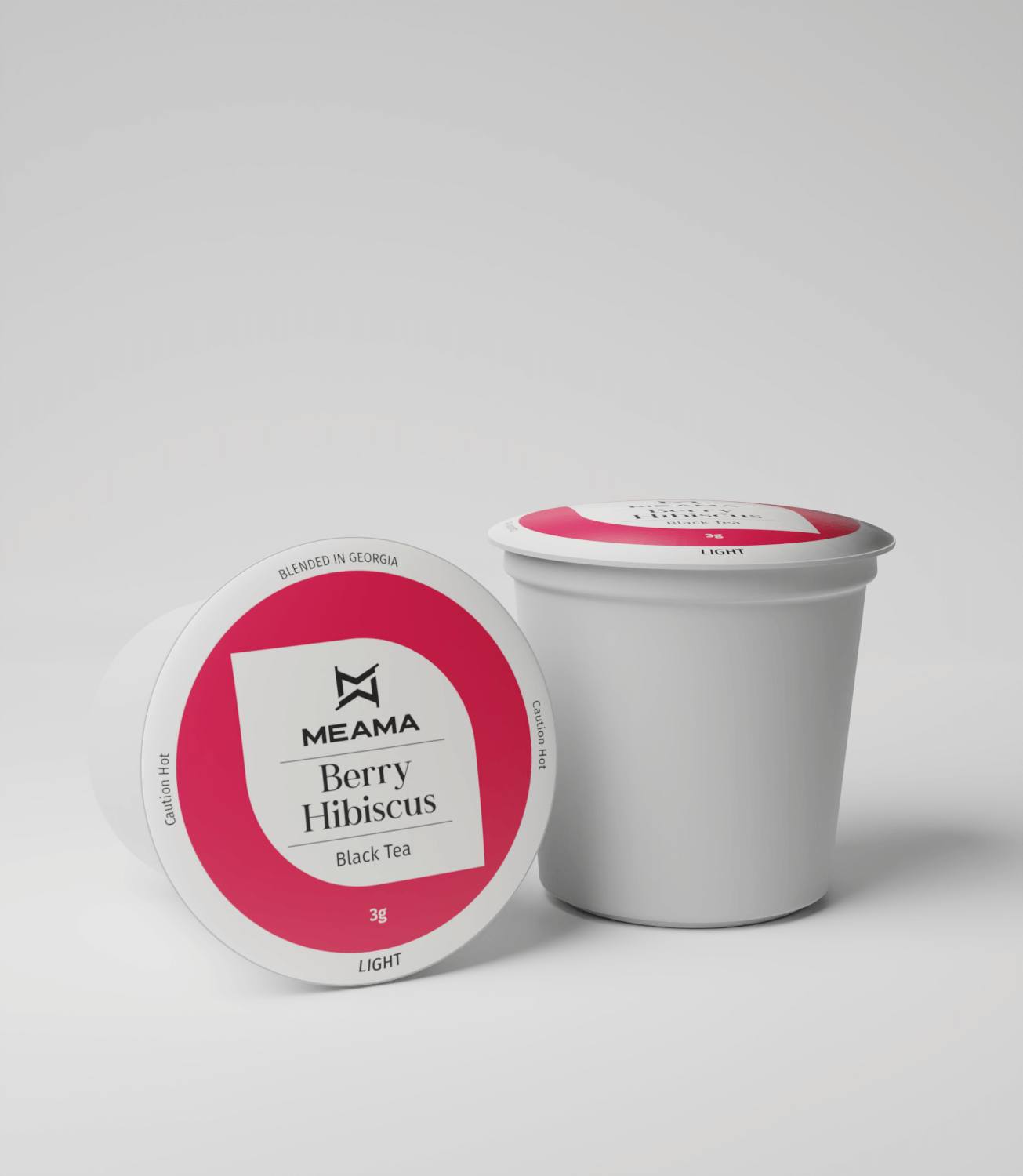 Karkade with berries in pieces